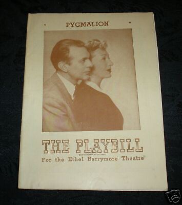 Playbill-PYGMALION-Raymond-Massey-Gertrude-Lawrence-Melville-Cooper-1946