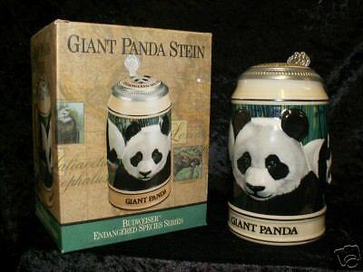 Budweiser Beer Stein Endangered Species Panda  