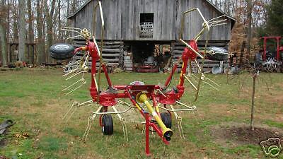 NEW* 17 Pull Type Hay Tedder Fluffer 4 rotor MANUAL  