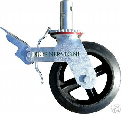 Scaffold 8 Rubber Caster Wheel W/ Double Locking Brake  