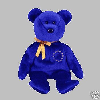 Ty Unity Europe Bear Beanie Baby Babies MWMT Retired  