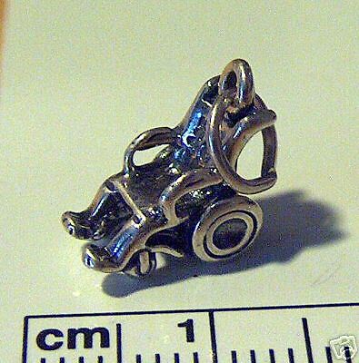 Sterling Silver 3D Small Wheelchair Charm  