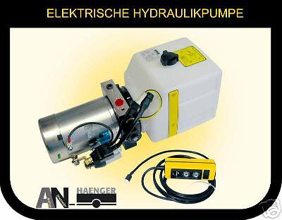 Elektrische Hydraulik Pumpe, Dreiseiten kipper 4 L Tank