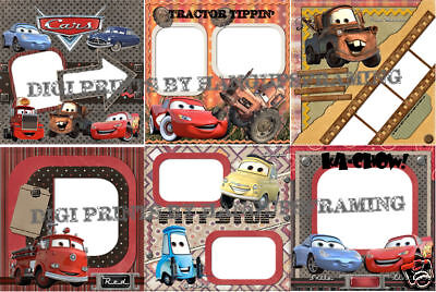 DISNEY PIXAR CARS~DIGITAL SCRAPBOOK PREMADE PAGES~CD  