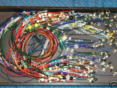 Lot of 3 beaded Eyeglass Holder Chains   Choose colors  