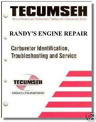 TECUMSEH MANUAL CARBURETOR SERVICE TROUBLESHOOTING  