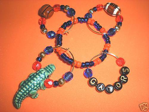 University of Florida GATORS football wine charms  