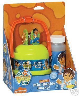 Nick Jr Go Diego Go No Spill Mini Bubble Bucket NEW*  