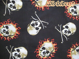 BIKER Bandanna HEAD WRAP Do Rag Cap SKULL & CROSSBONES  