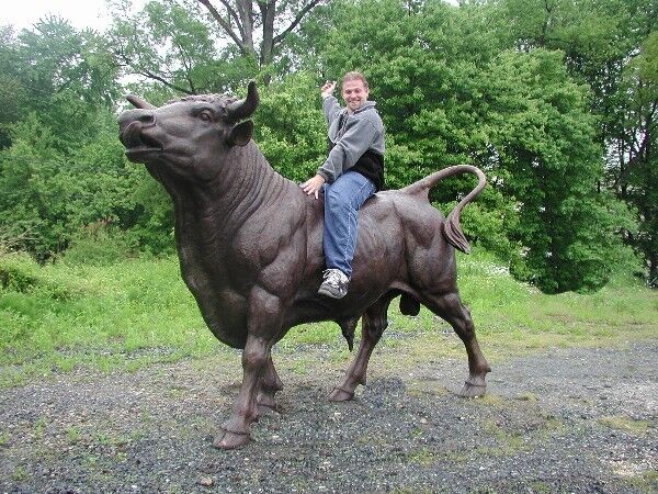 GIANT BULL WALL ST NY Toro Taurus Statue Sculpture BEEF  