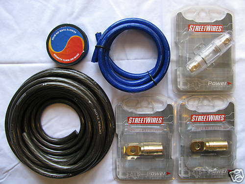 STREETWIRES 4 GA 4 GAUGE HIGH END AMP KIT 100% OFC  