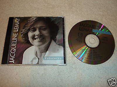 Jacqueline Lemay Presences CD 1990 French 12 Songs