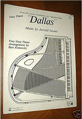 DALLAS TV music by Immel arr. Konowitz*Easy Piano*1980  