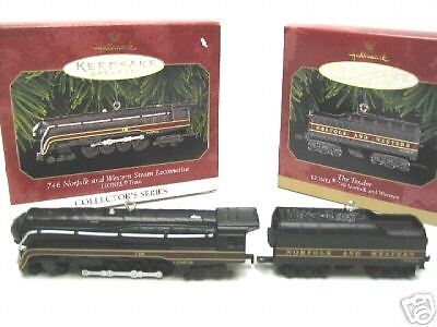 HALLMARK LIONEL N&W STEAM ENGINE &TENDER ORNAMENT  