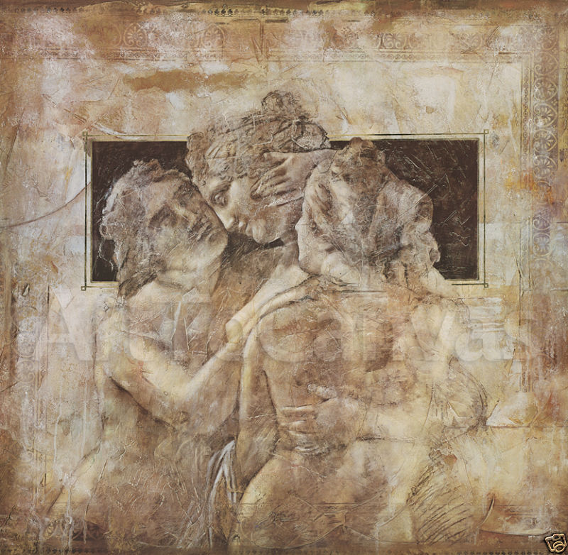 36x37 STOIC ROMANCE III RICHARD FRANKLIN STUNNER CANVAS  