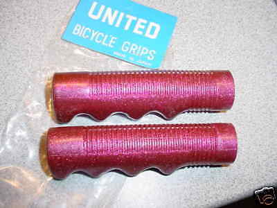 BICYCLE GRIPS PURPLE GLITTER HUFFY AMF MURRAY   