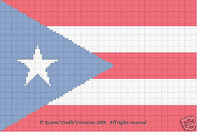 Crochet Patterns   FLAG   PUERTO RICO afghan pattern  