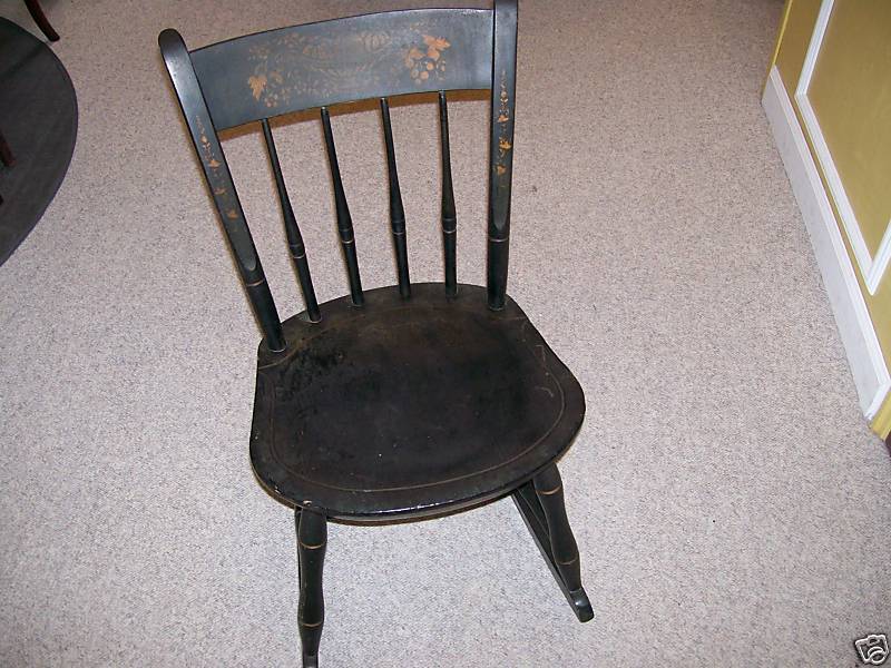 Childs Windsor rocker w/stencils Vintage 1938 hurricane  