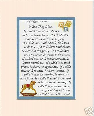 BOYs Love GIRLs CHILDREN LEARN verses poems plaques  