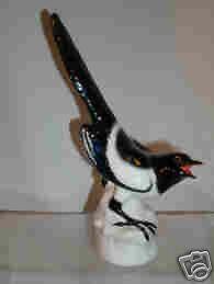 RUSSIAN PORCELAIN COLORFUL MAGPIE **L@@K**  