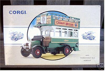 CORGI THORNYCROFT 1920S BUS NORFOLK BOX NO. 96992 NR  