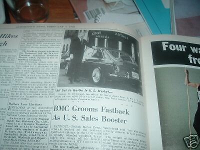 1966 1967 MG MGB Fastback BMC print photo article ad  