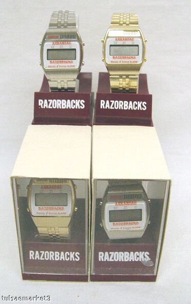 Four (4) Vintage Arkansas Razorback Vintage Watches  