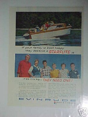 1960 Evinrude Outboard Boat Motors/Engine Print Ad  