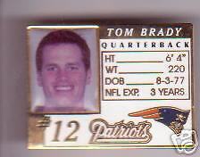 NEW ENGLAND PATRIOTS TOM BRADY DRIVERS LICENSE PIN  