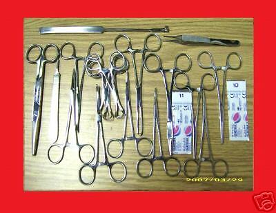 52 PC FELINE SPAY PACK VETERINARY SURGICAL INSTRUMENTS  