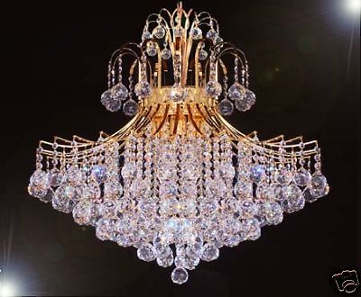 LT EMPIRE STYLE W/ SWAROVSKI CRYSTAL BALLS CHANDELIER  