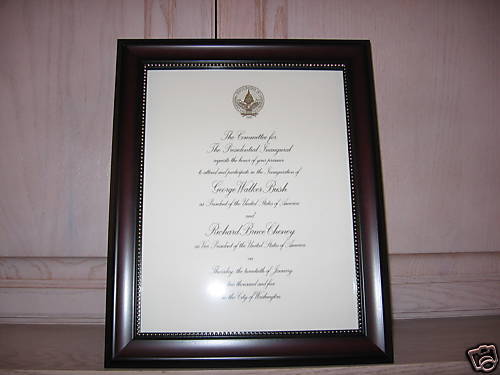 Original George Bush Inaugural Invitation   Mint  