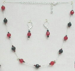 TWELVE BLACK RED NECKLACE & Earring Set Jewelry GEORGIA FALCONS 