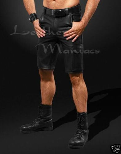 Leder Cargohose Hose BDU Ledershorts Lederhose