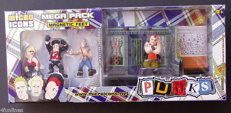 homies & slot car fans, 8 Mega Pk. 132 Punk figures  