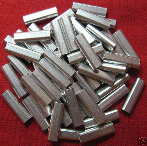 FISHING TACKLE ALUMINUM CRIMPS SIZE 77250 PACKAGE OF 50  