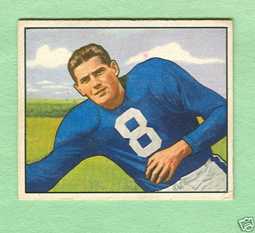 1950 Bowman SAM TAMBURO 49 NEW YORK BULLDOGS PENN STATE  