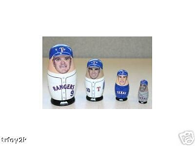 TEXAS RANGERS BABOOSHKAH NESTING DOLLS SGA 8 14 04  