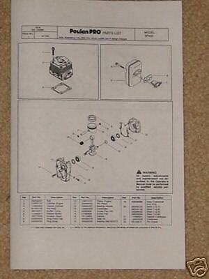 Poulan BP402 Backpack Blower Illstd Parts List Manual  