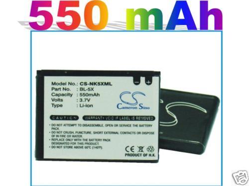 Fit Nokia 8800, 8801, 8800 Sirocco battery (BL 5X)  