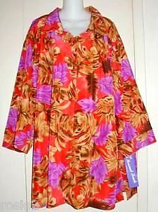 Plus A PERSONAL TOUCH Red Hawaii Short Sleeve NWT 4X  