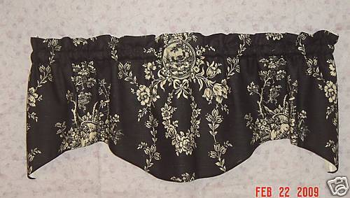 WAVERLY COUNTRY HOUSE SCALLOPED VALANCE CUSTOM MADE  