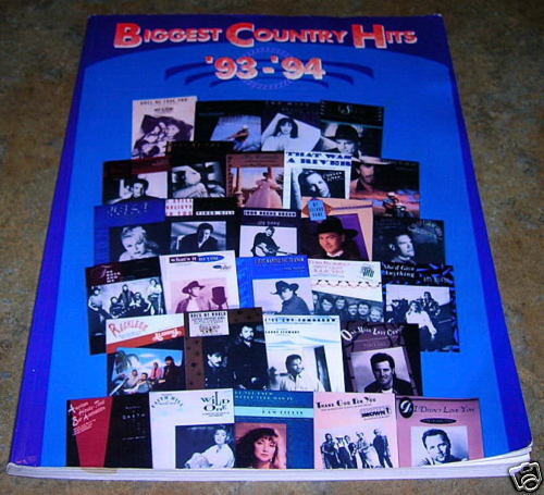 1993 1994 Biggest COUNTRY HITS PVG songbook sheet music  