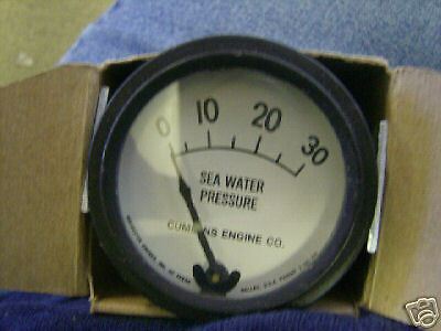 Cummins Engine Sea Water 30 Psi Pressure Gauge 6209  