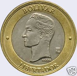 2005 Venezuela Bimetallic Coin 1000 Bolivares