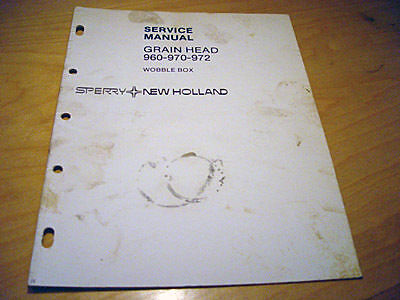 New Holland 960 Wobble Box Grain Head Service Manual  