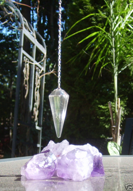 Healing Crystal Pendulum, Spirituality Sterling Silver  