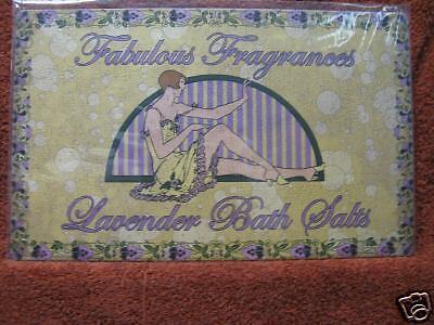 Lavender Bath Salts Vintage Metal Advertising Sign  