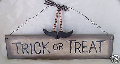 TRICK OR TREAT SIGN HALLOWEEN WICCA WITCH  