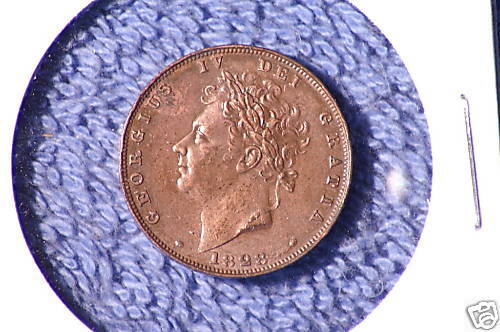 1828 Farthing Great Britain Coin  